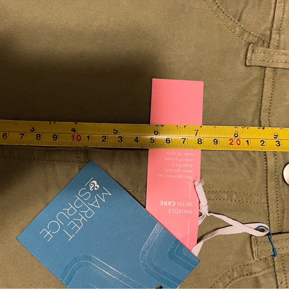 NWT Market & Spruce relaxed skinny stretch pants, green women’s sz 4 & 6 petite - Picture 9 of 16